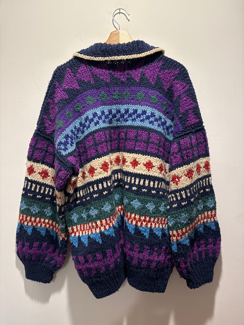 (RR3430) Hand Knit Cowichan Style Pullover