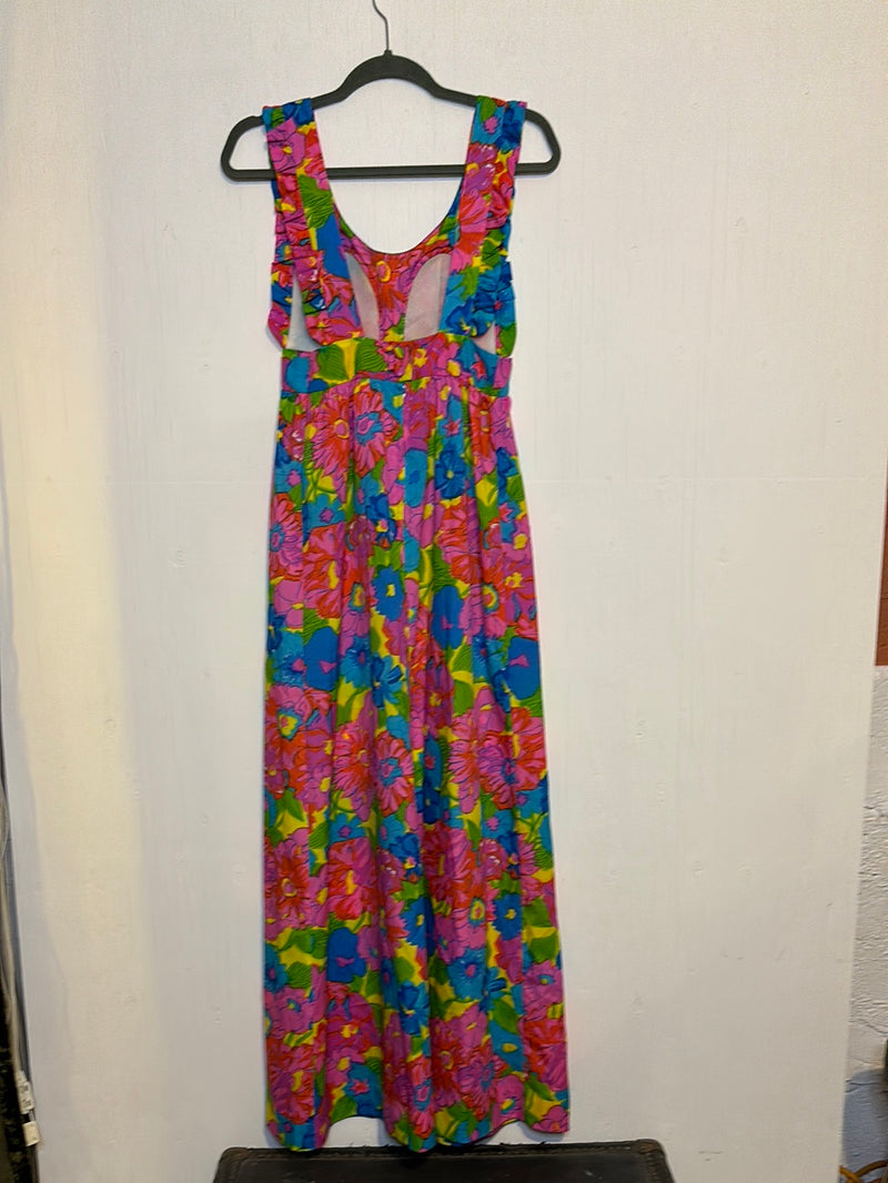 (RR2955)Vintage Sleeveless Hawaiian Dress