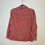 (RR2928) Vintage Red Gingham Button Down Shirt