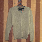 (RR2462) ’Club International’ Oatmeal Wool Knit Pullover Sweater