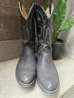 (RR3399) Black Exotic Cowboy Boot