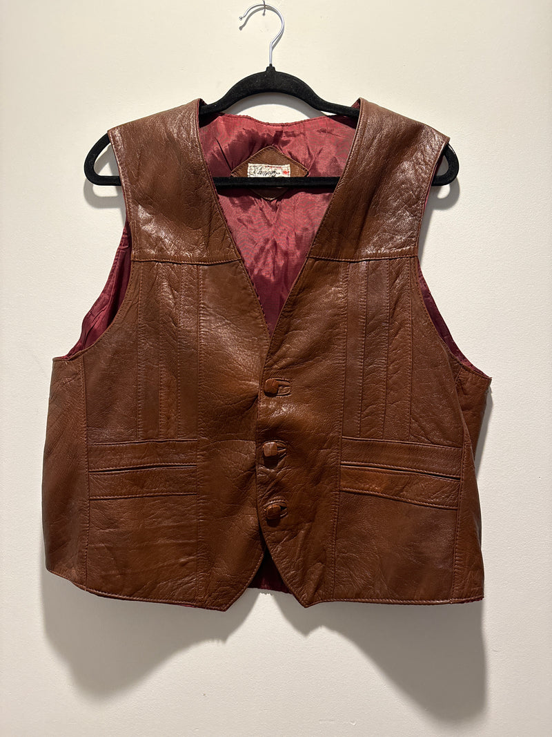 (RR3298) Super Soft Brown Leather Vest