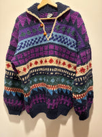 (RR3430) Hand Knit Cowichan Style Pullover