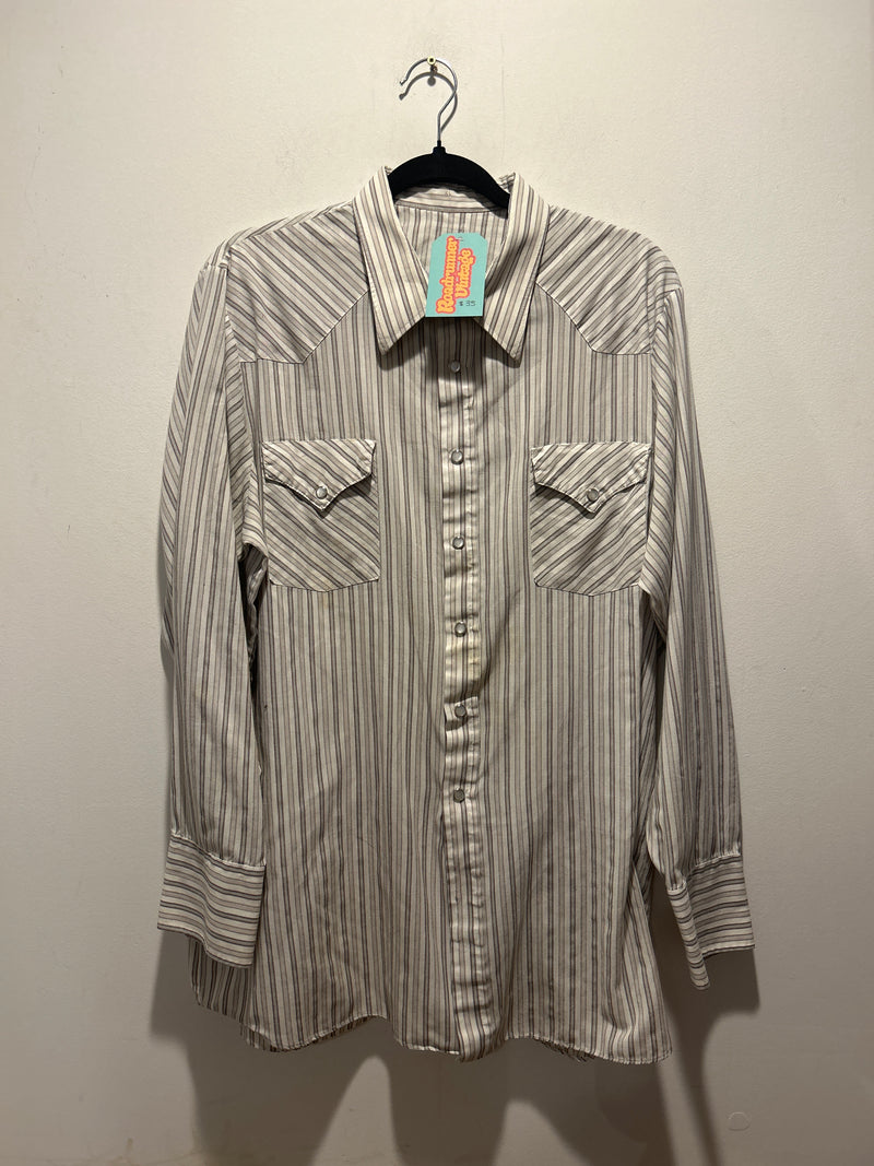 (0625RR3780) Stripped Pearl Snap