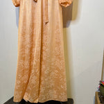 (RR2851) 60’s Peach Flowered Maxi