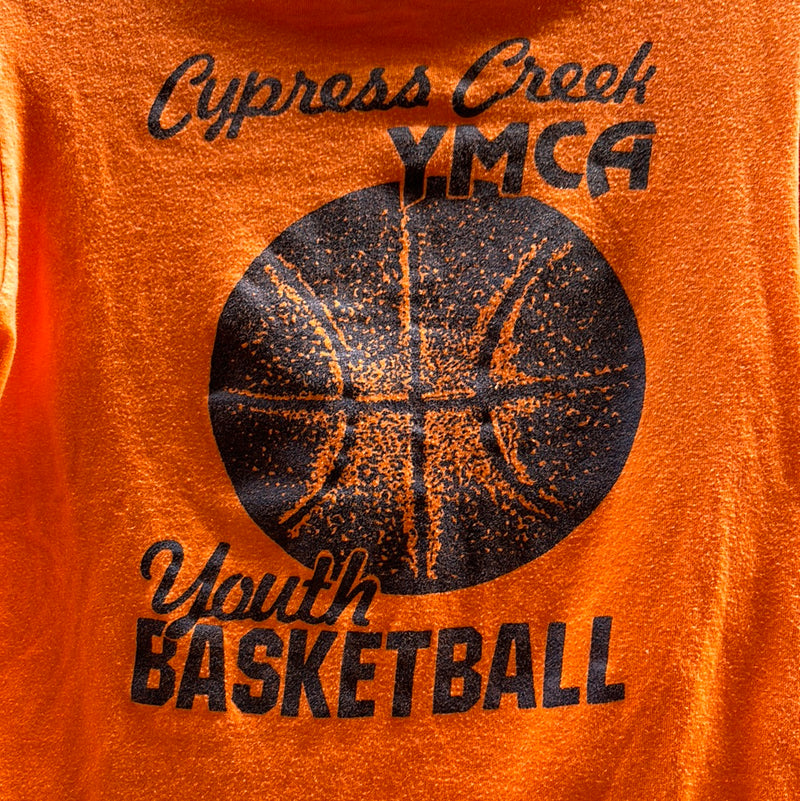 (RR2987) Vintage Single Stitch Orange ‘Youth Basketball’ Graphic T-Shirt