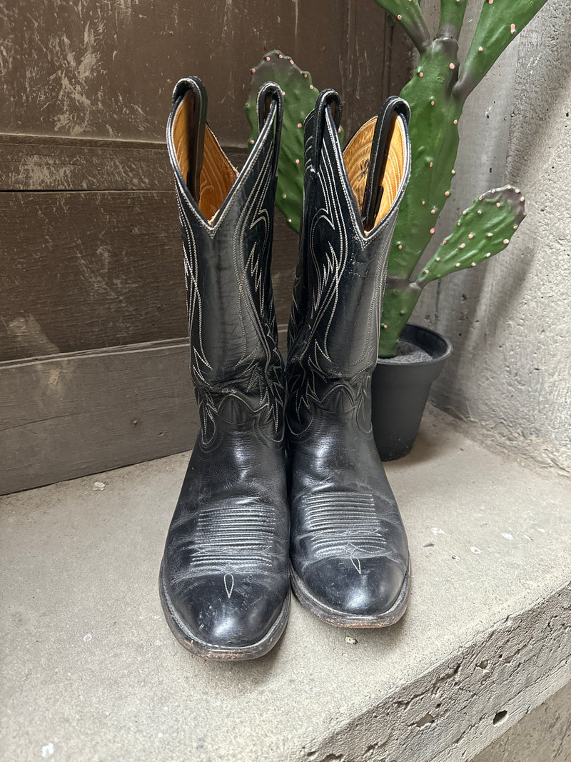 (RR3454) Black Tony Lama Cowboy Boots