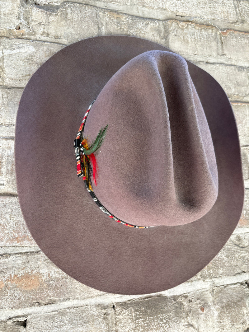 (RR3104) Smithbilt Grey Felt Multicolour Band Cowboy Hat