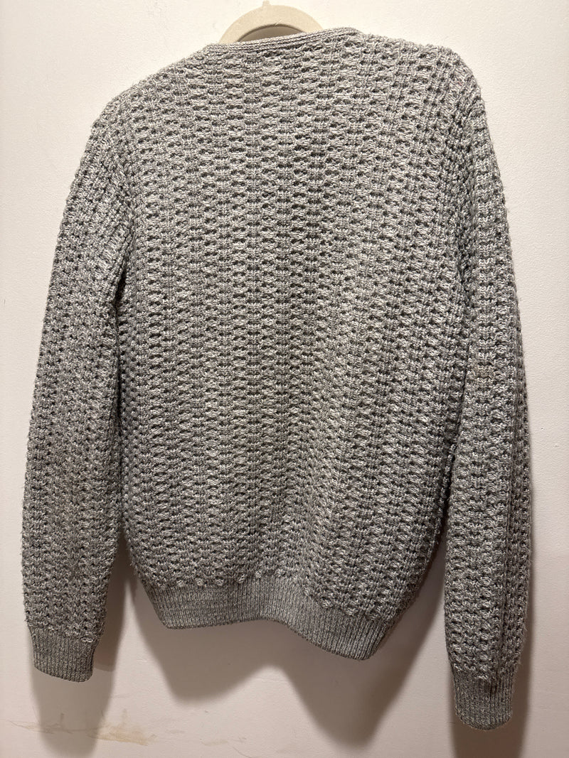 (0125RR3588) Grey Grandpa Cardigan