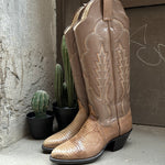 (RR3055) Panhandle Slim Beige Cowboy Boots