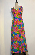 (RR2955)Vintage Sleeveless Hawaiian Dress