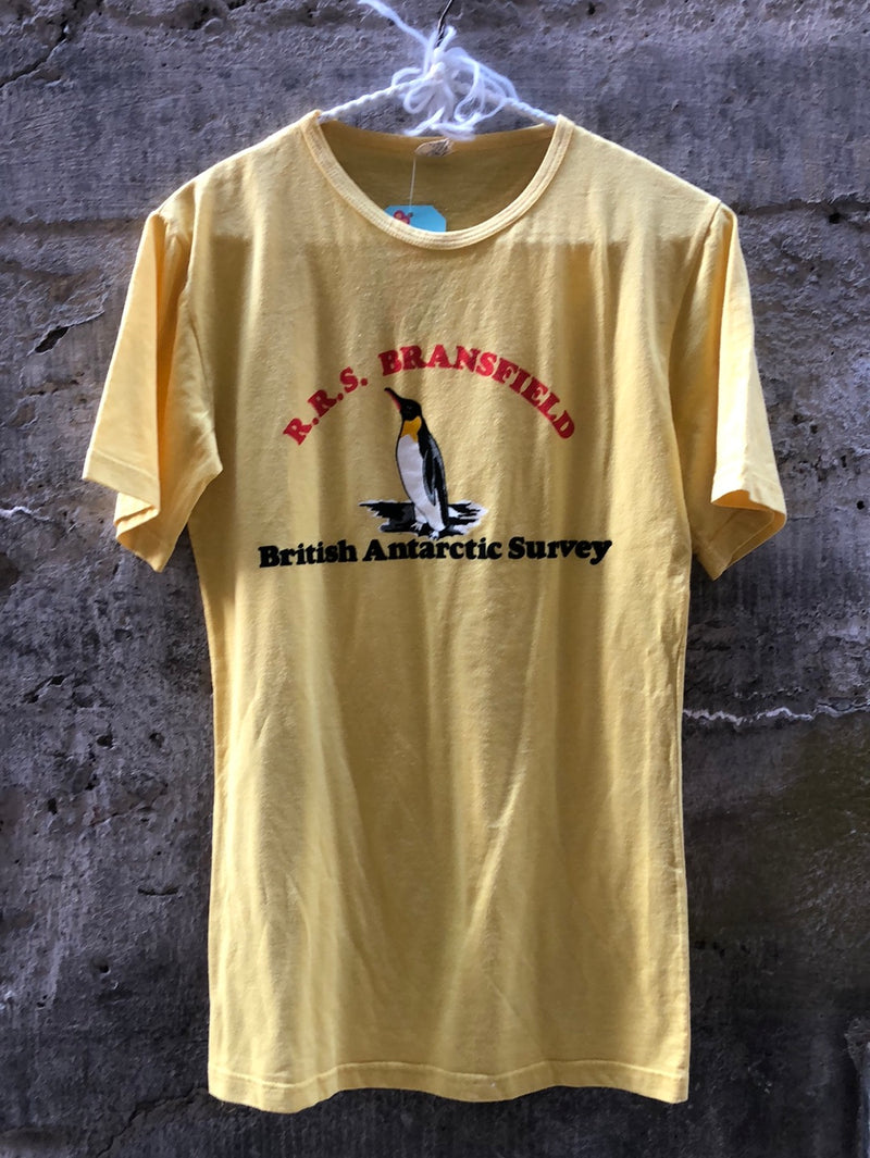 (RR2259) Yellow British Antarctic Survey Vintage T-Shirt