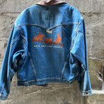 (RR2292) Wool Quilt Lined Denim Jacket with Embroidered Back