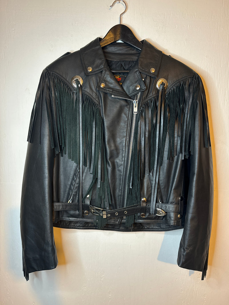 (RR3218) Bristol Leather Fringe Jacket