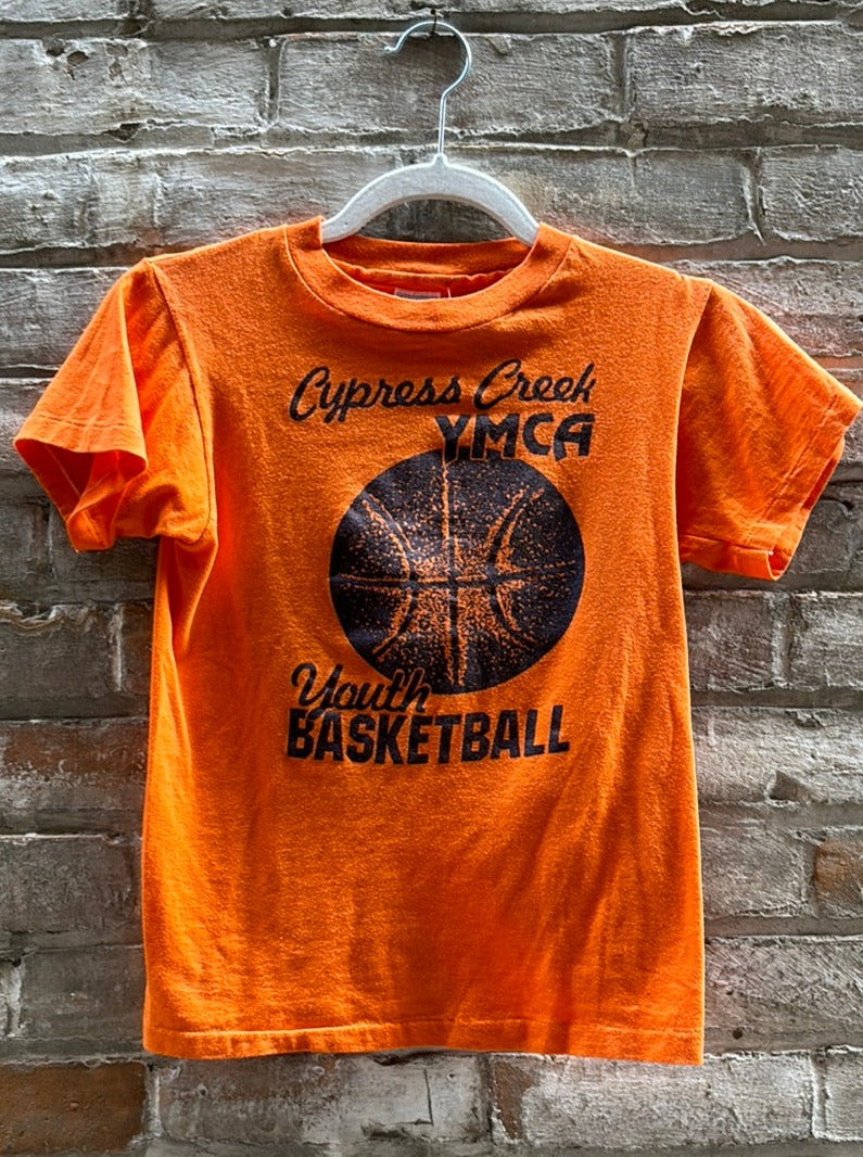 (RR2987) Vintage Single Stitch Orange ‘Youth Basketball’ Graphic T-Shirt