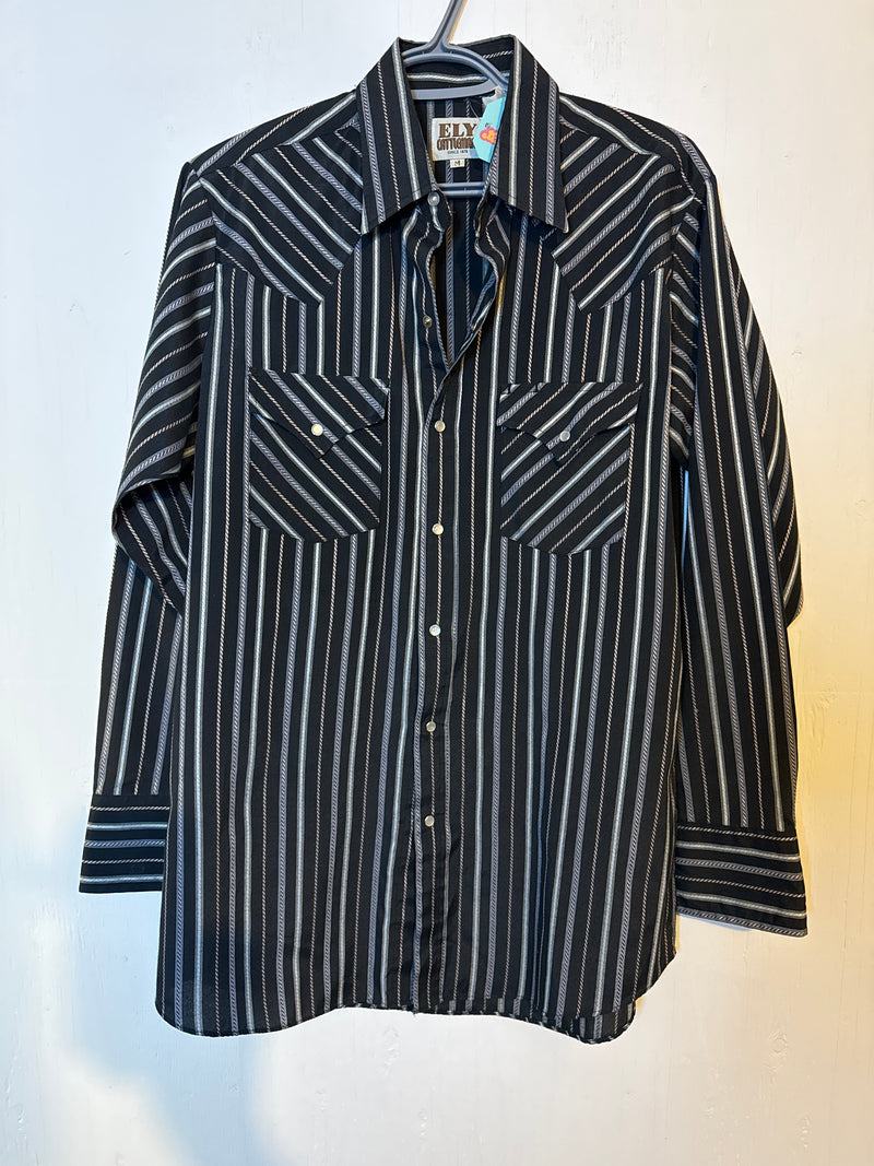 (RR3129) Ely Cattleman Striped Pearl Snap