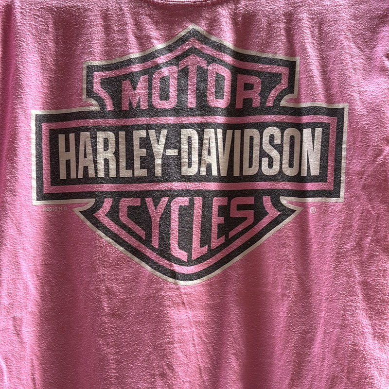 (RR2984) Harley Davidson ‘Loess Hills’ Pink Graphic Moto T-Shirt