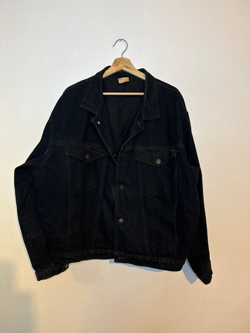 (RR3134) Oversized Denim 80's Embroidered Jacket