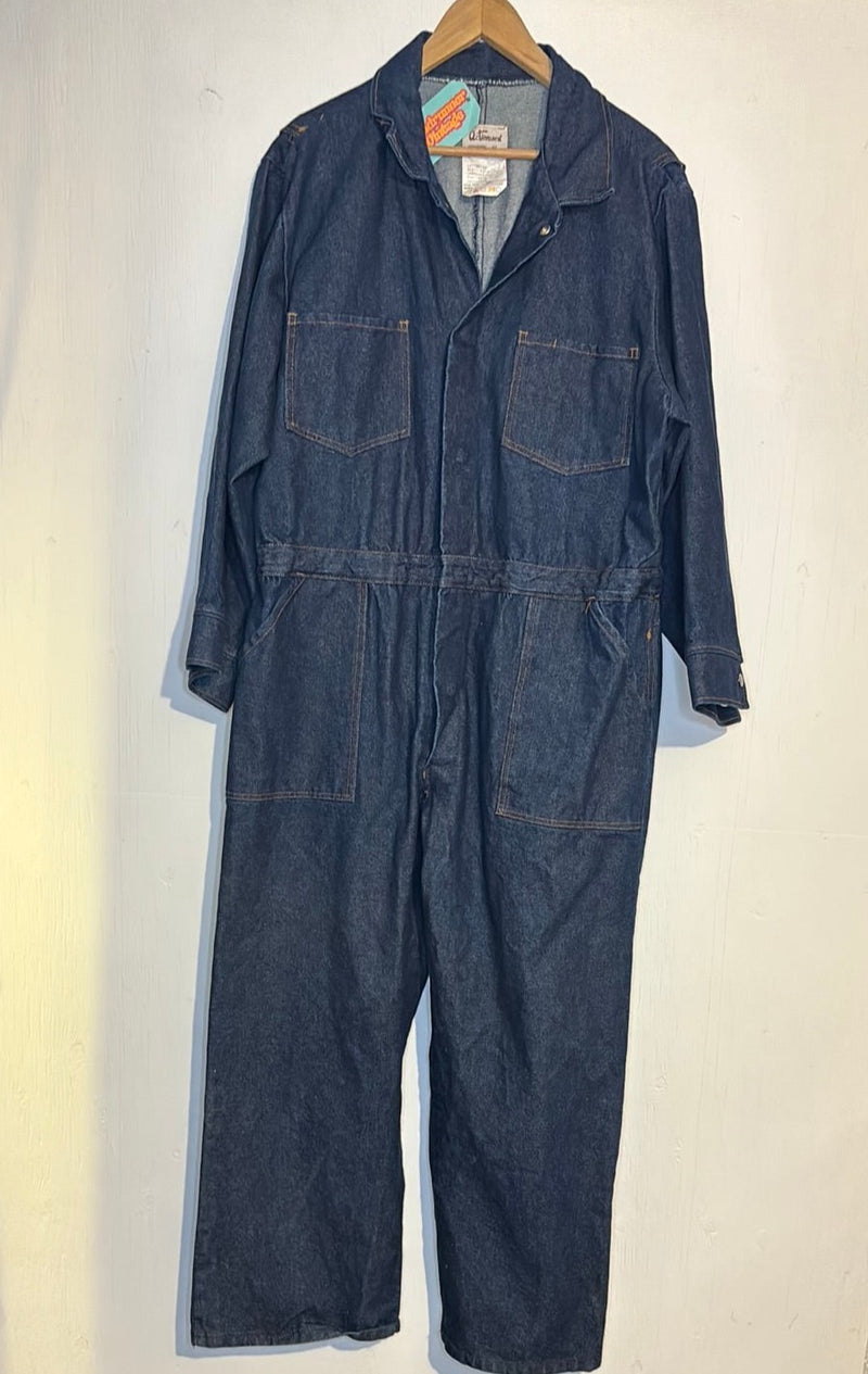 (RR3013) Deadstock Vintage Denim Coveralls Made in Saskatoon