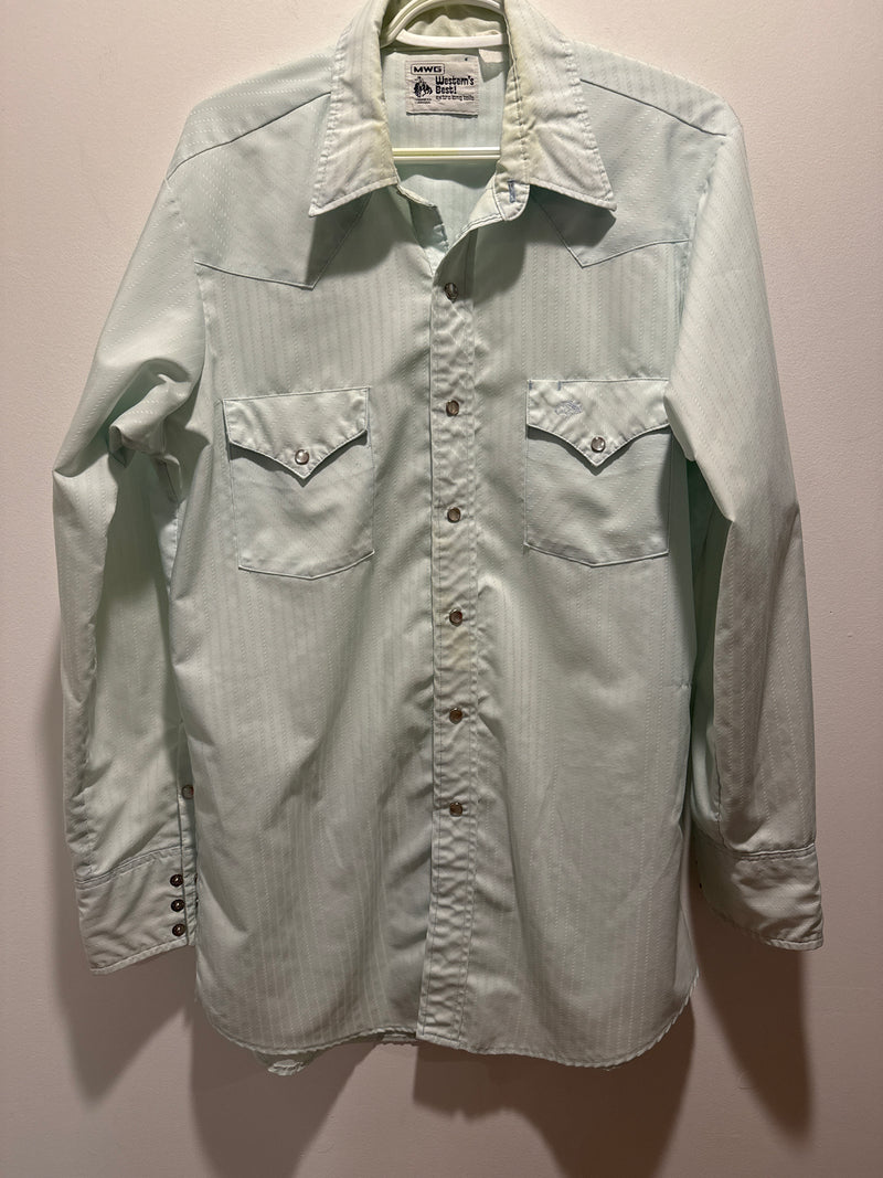 (RR3452) Western Baby Blue Pearlsnap