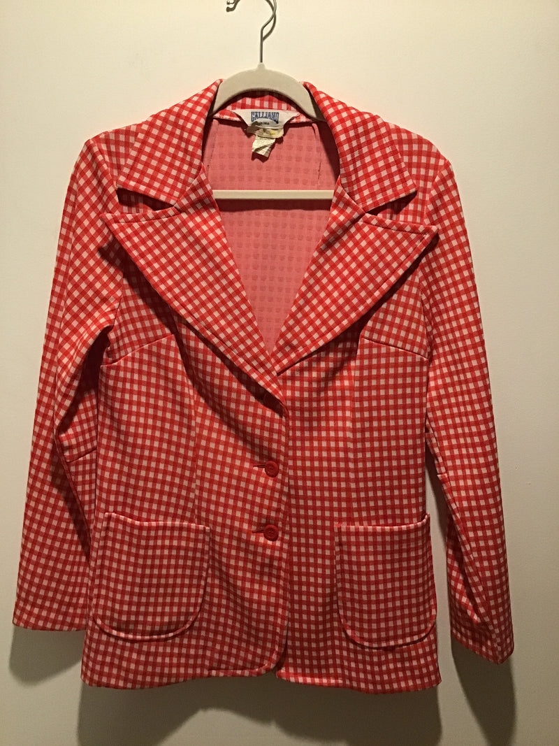 (RRSG168) Galliano checkered blazer