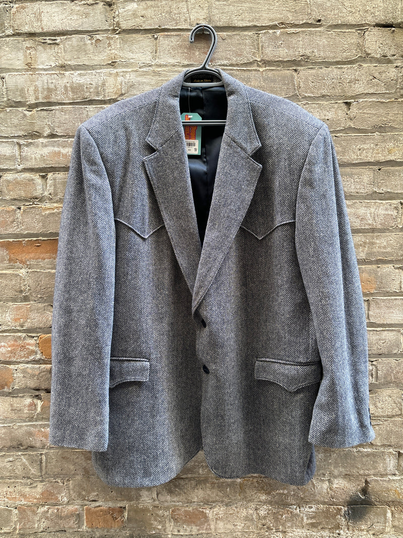 (RR3121) Wool and Silk Blend Western Blazer