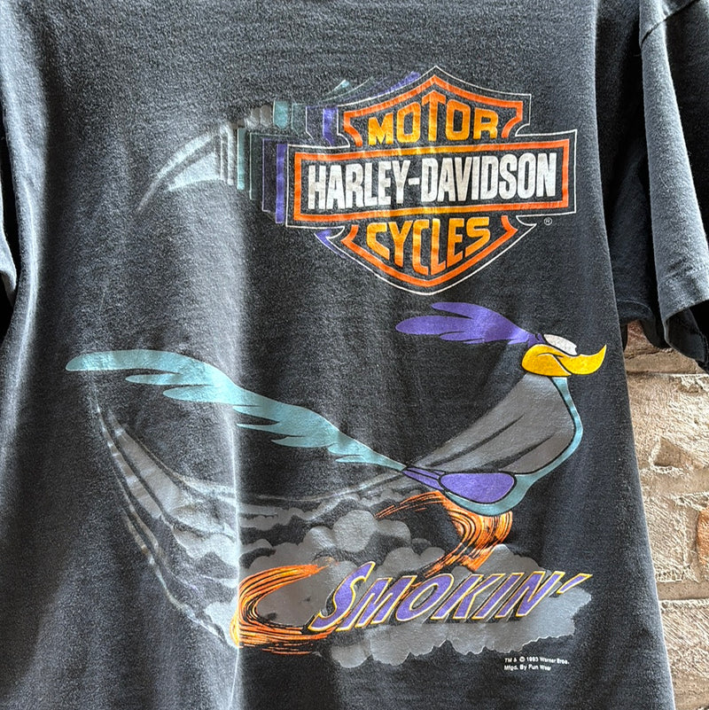 (RR2982) Vintage Harley Davidson Roadrunner Graphic Moto T-Shirt*