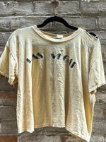 (RR2986) Vintage Yellow ‘Las Vegas’ Graphic T-Shirt