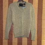 (RR2462) ’Club International’ Oatmeal Wool Knit Pullover Sweater