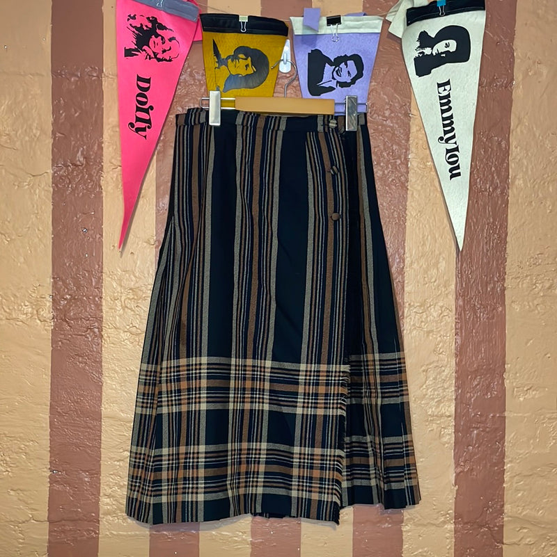 (RR2263) Mid-Length Pleated Skirt