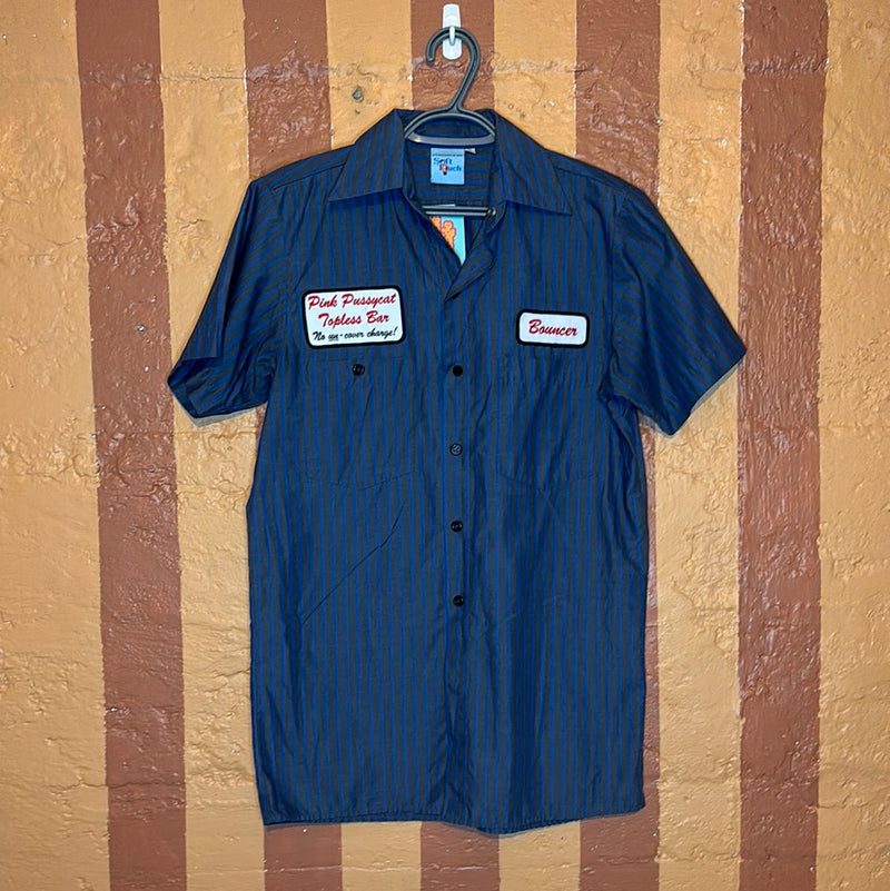 (RR2629) Vintage ‘Bouncer’ Patch Uniform Button Down Shirt