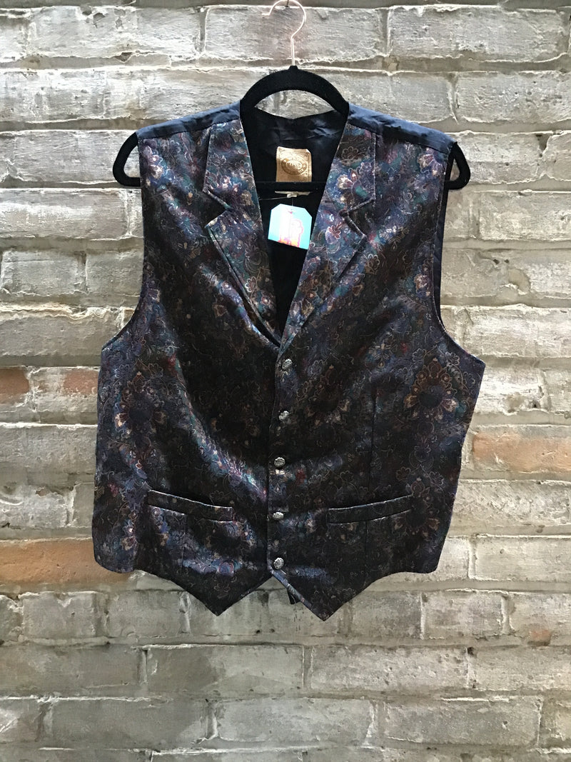 (RR3153) Vintage Paisley Western Dress Vest