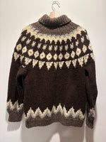 (RR3435) Cowichan Style Knit Wool Pullover Sweater