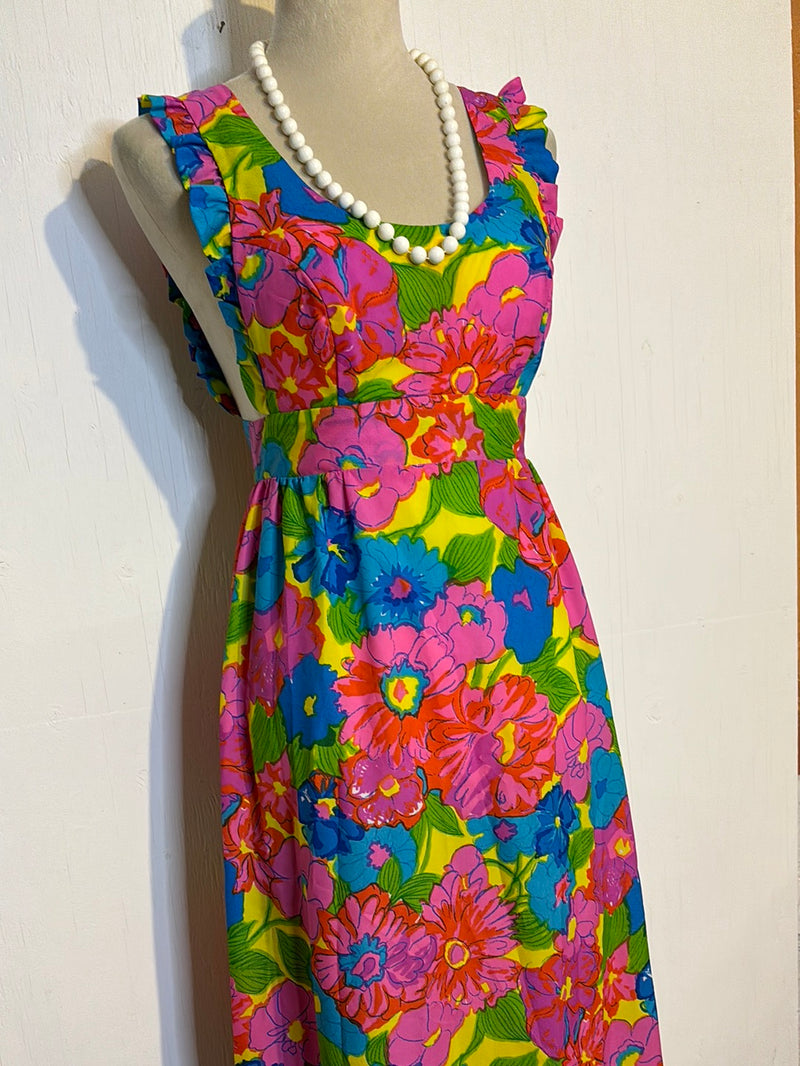 (RR2955)Vintage Sleeveless Hawaiian Dress