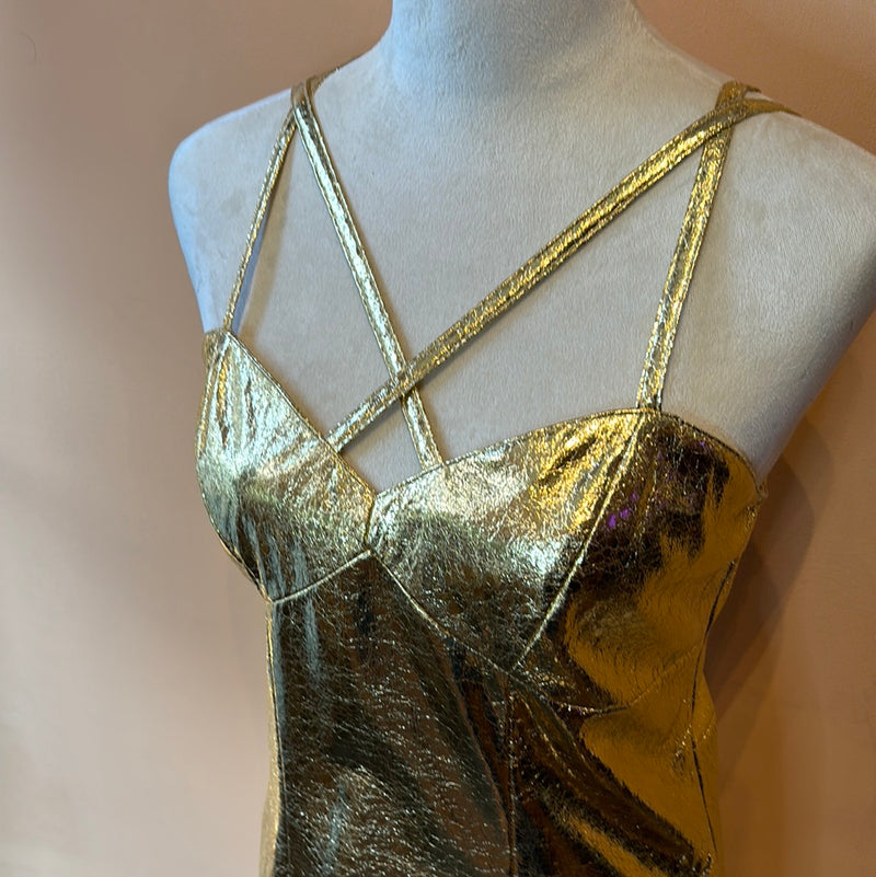 (RR1061) Molly Bracken Gold Dress