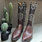 (RR3073) Dark Brown Tony Lama Cowboy Boots