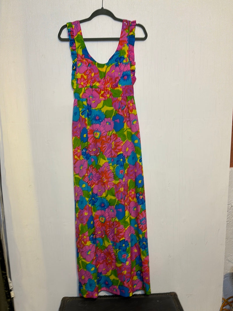 (RR2955)Vintage Sleeveless Hawaiian Dress