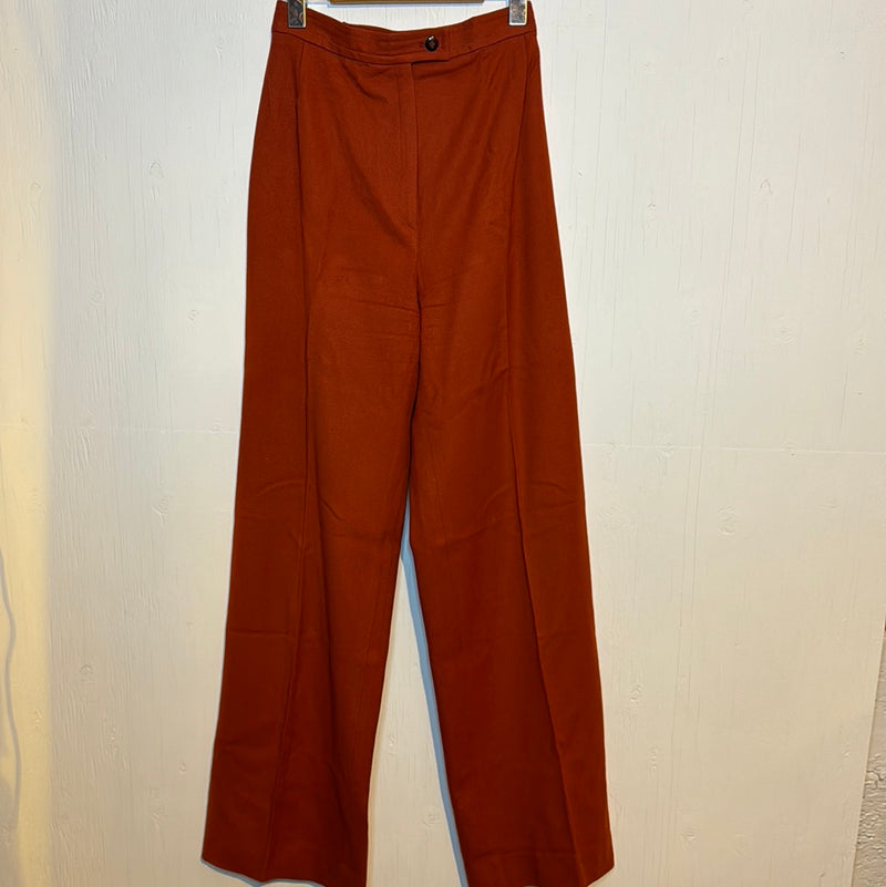 (RR2933) Vintage Rust Wide Leg High Rise Trousers