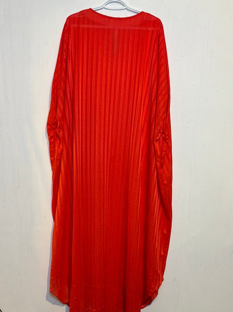 (RR2751) Vintage Sheer Red Kaftan