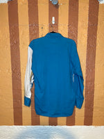 (RR2591) Vintage Ash Creek Blue Southwestern Pattern Western Button Down Shirt