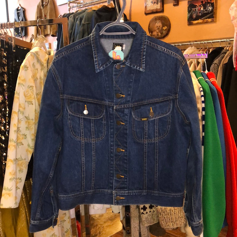 (RR2573) Lee Darkwash Denim Button Down Jacket