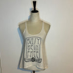 (RR2703) ’Busy Being Free’ Graphic Tank Top