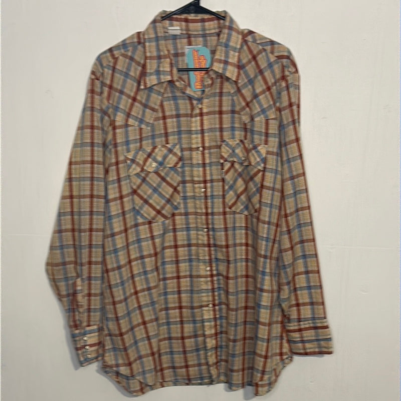 (RR2909) Vintage Levi’s Single Stitch Pearl Snap Western Button Down Shirt