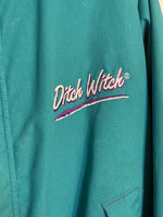 (RR3286) Vintage Teal ‘Ditch Witch’ Graphic Windbreaker