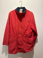 (RR3397) Red Lightweight Windbreaker Chore Coat