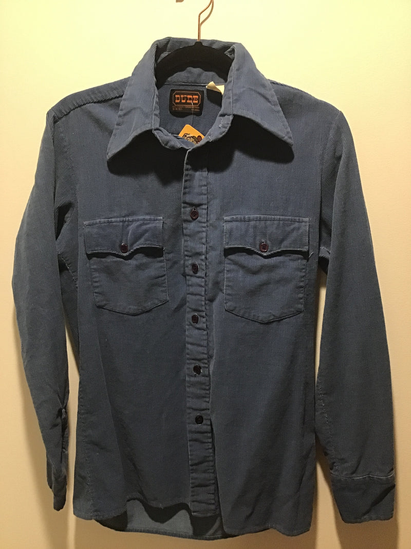 (RRSG158) Dude blue cord shirt