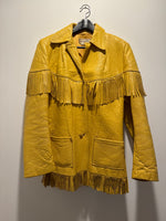 (RR3299) Deerskin Raw Leather Jacket w Fringe