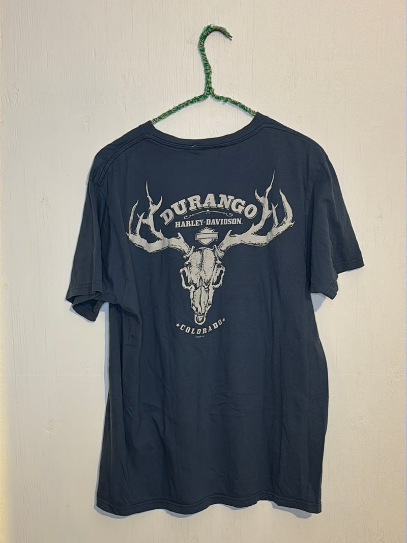 (RR3046) Deer Antler Harley Graphic T-Shirt