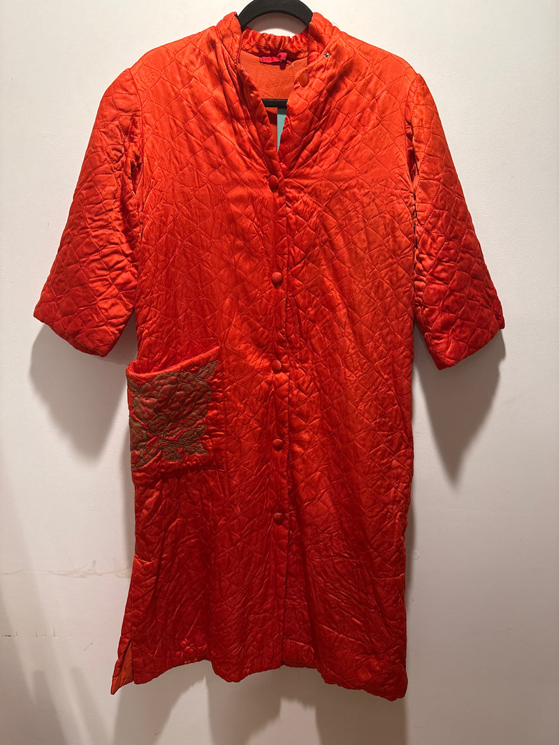 (0125RR3589) Vintage Red quilted robe