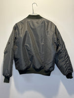 (RR3319) Grey and Orange Reversible Nylon Bomber Jacket